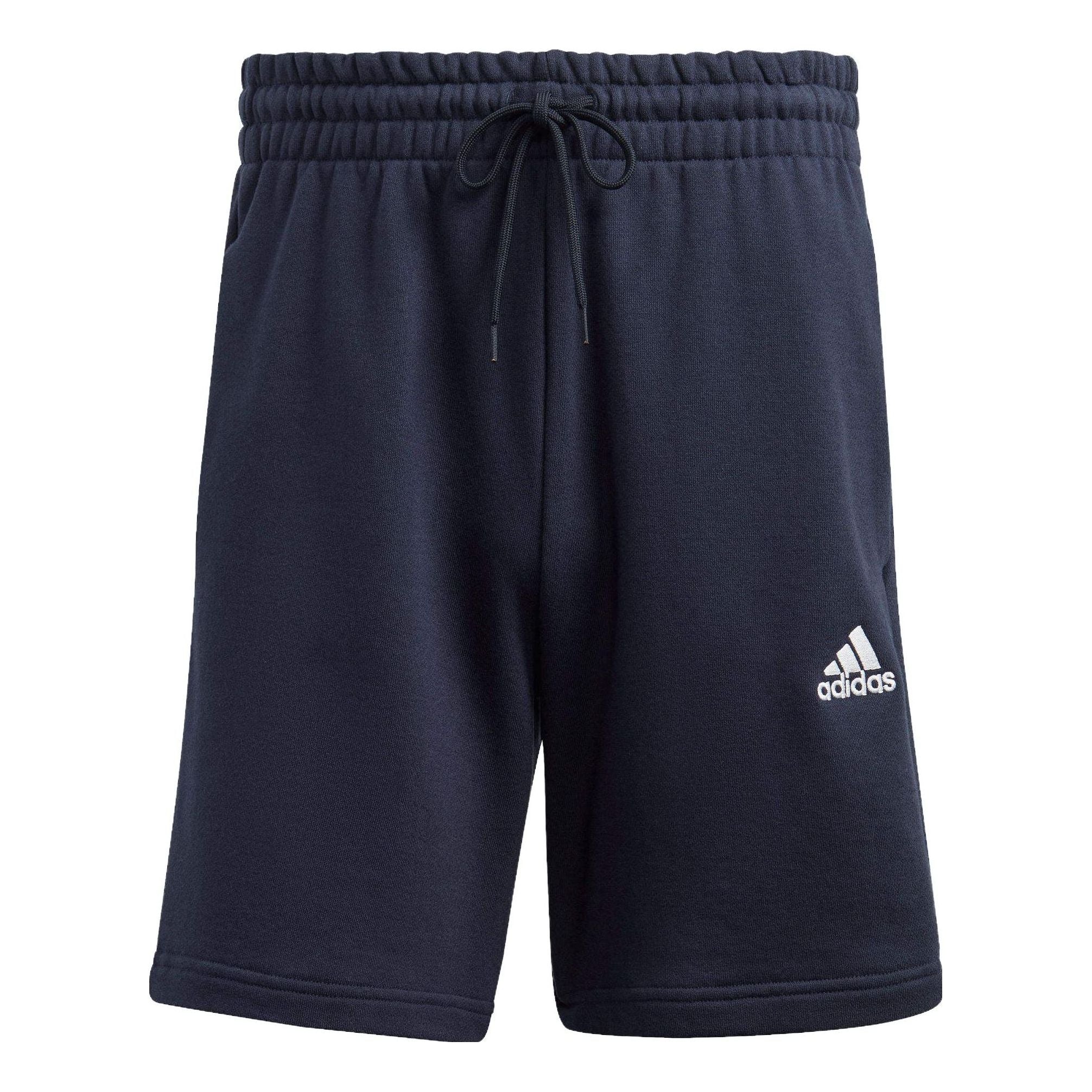 adidas Essentials French Terry 3-Stripes Shorts 'Navy' IC9436