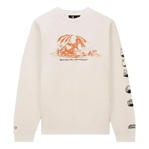 Converse x Dungeons & Dragons Crewneck T-Shirt Asia Sizing 'Egret' 10027141-A01