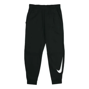 Nike Therma Tapered Swoosh Fleece Lined Sports Training Long Pants Black 932258-010