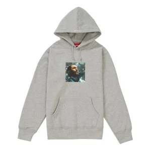 Supreme FW18 Marvin Gaye Hooded Sweatshirt Heather Grey SUP-FW18-1180