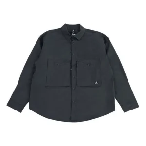 Converse Cotton Long Sleeve Shirt Asia Sizing 'Black' 10027258-A01