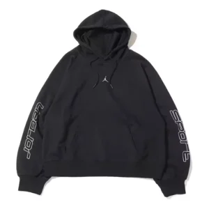 (WMNS) Air Jordan Sport Graphic Fleece Hoodie Asia Sizing 'Black' FD7374-010