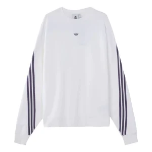 adidas originals Side Stripe Loose Pullover White FM1519