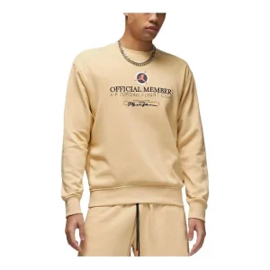Air Jordan Flight MVP Lightweight Fleece Crew-neck Sweatshirt 'Beige' DX9647-252
