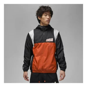 Air Jordan Flight MVP Hooded Pullover Jacket 'Black Orange' DV7601-010