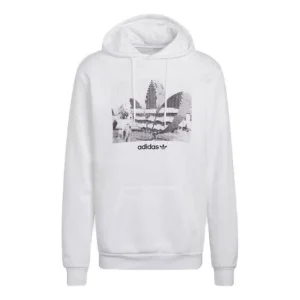 Men's adidas originals Logo Printing Sports Long Sleeves White HC7164