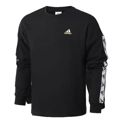 adidas Logo Print Casual Collar Sports Men's Black GL2215