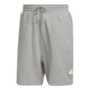 Men's adidas New Fl Shorts Solid Color Casual Straight Sports Gray HN1932