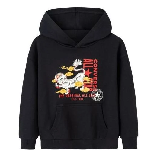 (GS) Converse Cartoon Letter Printed Hoodie Asia Sizing 'Black White Red' CV2312125GS-002