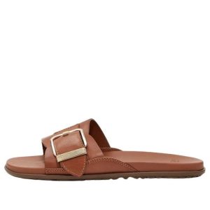 (WMNS) UGG Solivan Buckle Slide 'Brown' 1128630-TLTH