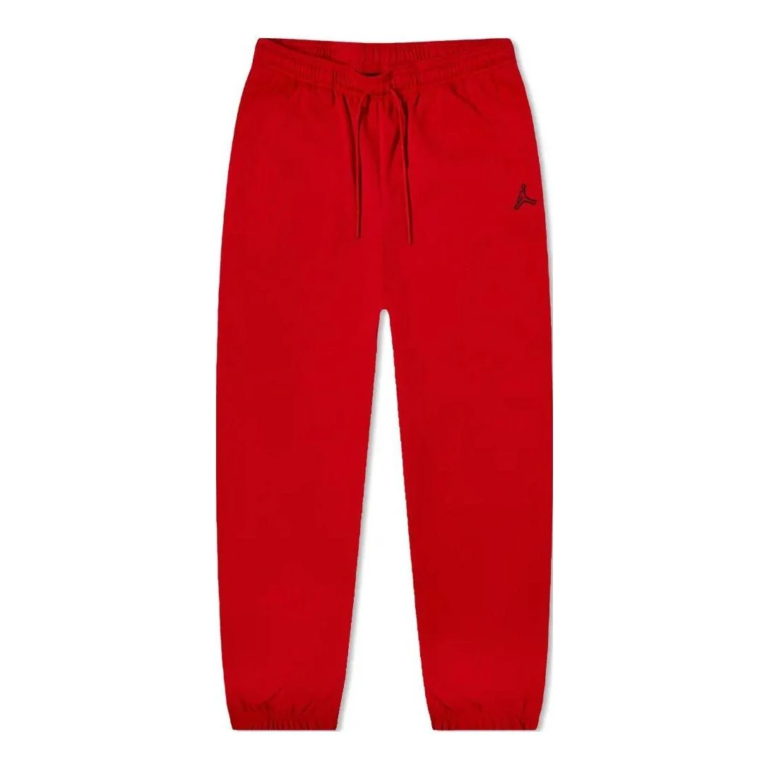 Air Jordan Solid Color Embroidered Lacing Bundle Feet Sports Pants Women's Red DN4575-687
