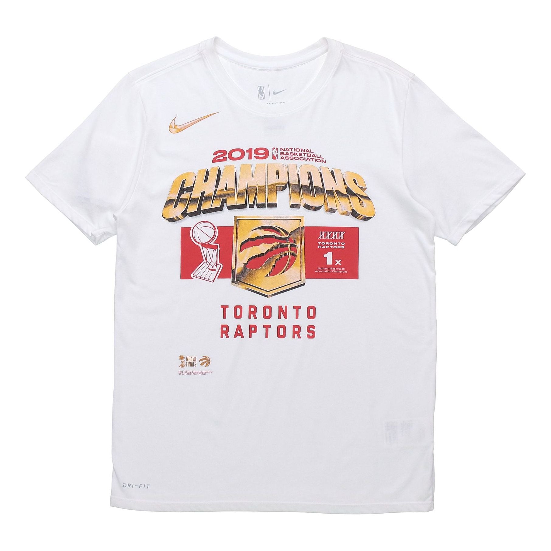 Nike Toronto Raptors Casual Short-Sleeved Male White CW2676-100