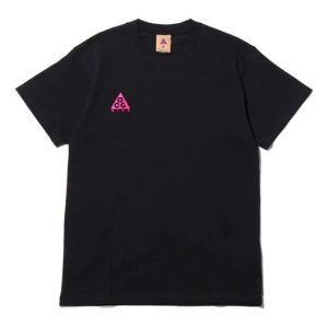 Nike x ACG Small Logo Casual Short Sleeve Black / Purple Red BQ7343-013