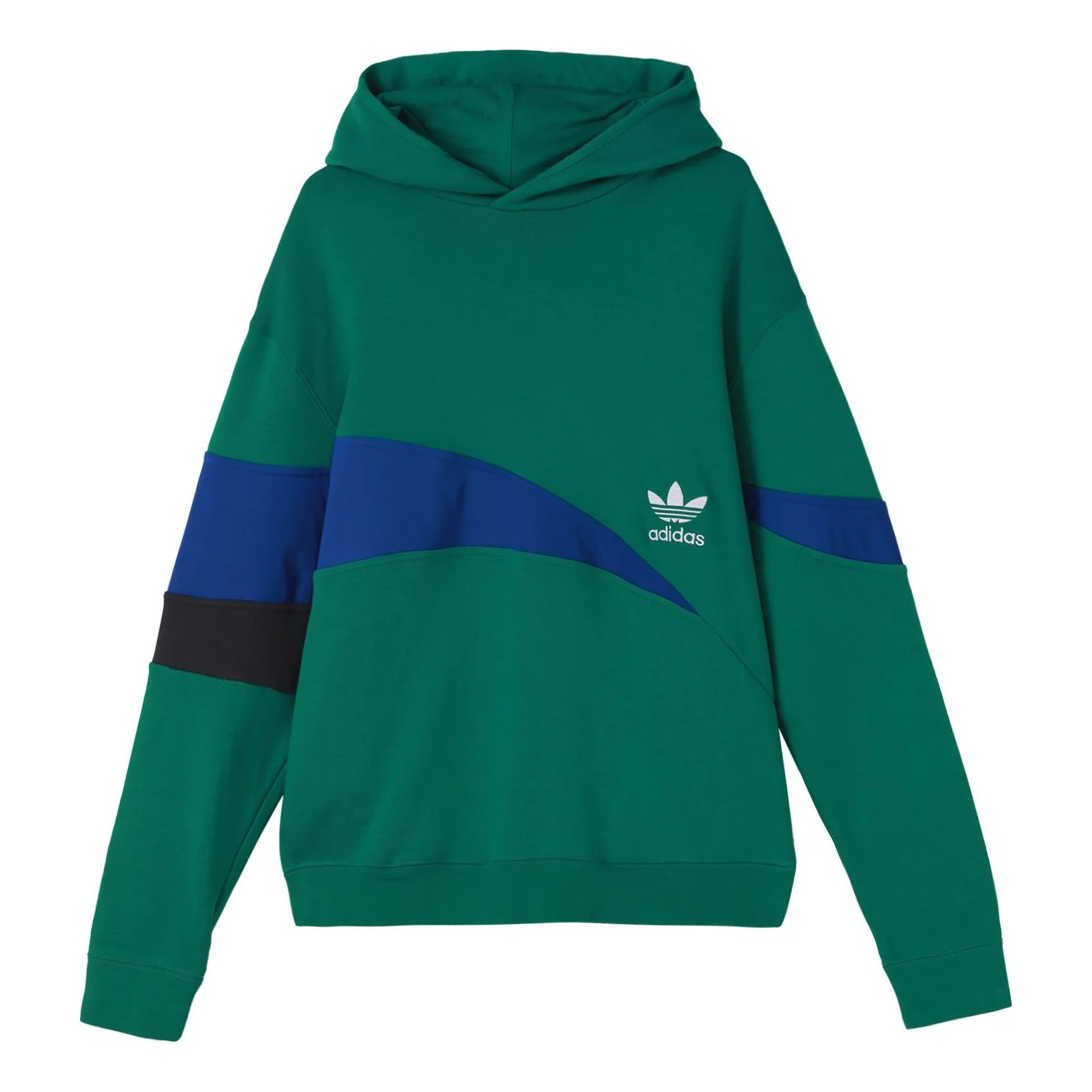 Men's adidas originals Ts Sweat Hoody Logo Printing Splicing Colorblock Sports Green HF5943