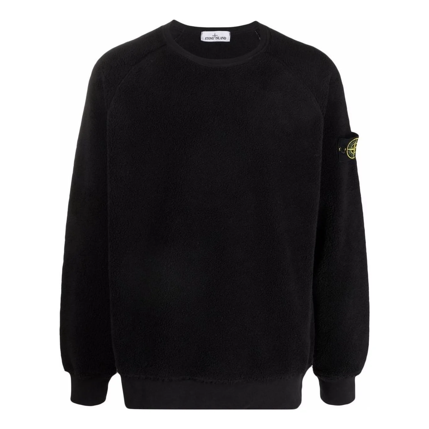 STONE ISLAND Fleece Crewneck Sweatshirt 'Black' 751560234-V0029