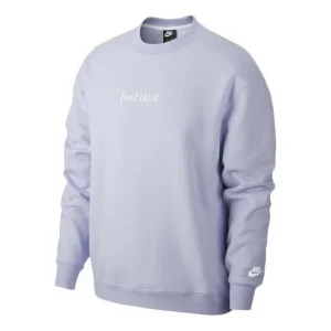 Nike Sportswear JDI Fleece Crew Casual Sports Round Neck Purple Light purple CD0414-539