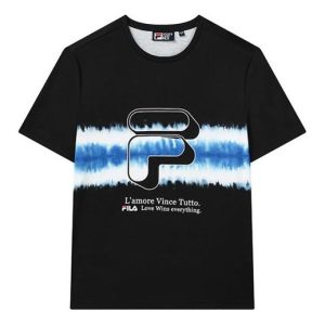 FILA Sport Casual Round Neck PrintShort Sleeves T Shirt Men's Black F11M133187F-BK