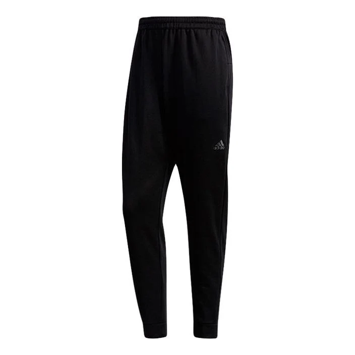 adidas Alphabet Printing Knit Bundle Feet Sports Pants Black FM5427