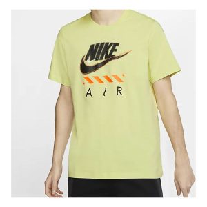 Nike Sportswear Men Air Logo Cotton Short Light Lime Yellow CT6533-367
