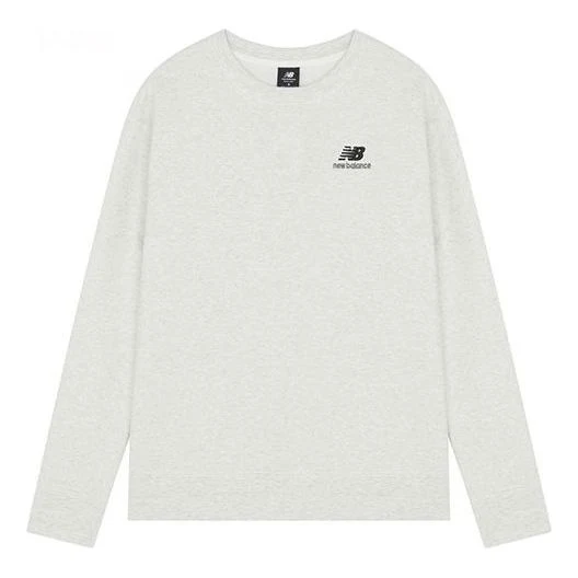New Balance Embroidered Logo Sports Round Neck Pullover Light Grey UT21501-SAH