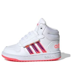 (TD) adidas adidas Hoops 2.0 Mid 'White Pink' FW7609