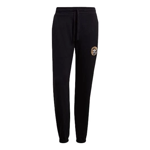 adidas originals Artist Pants Logo Printing Sports Ankle Banded Long Pant Male Black HA4696