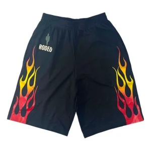 Travis Scott x AUGUSTA Rodeo Tour Flame Shorts 'Black' TC-407