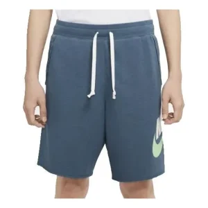 Nike Alphabet Logo Printing Drawstring Sports Shorts Blue AR2376-058