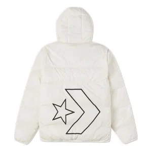 Converse Classic Casual Warm Hooded Down Jacket Asia Sizing 'White' 10023695-281