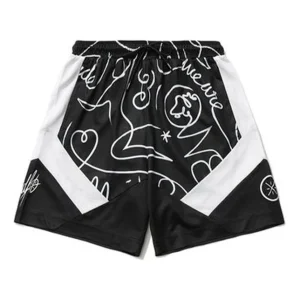 Li-Ning x DFT Way Of Wade Logo Basketball Shorts 'Black White' AAPR257-1