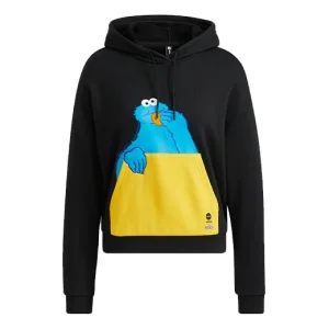 (WMNS) adidas X Sesame Street Pocket Hoodie 'Black' HD7280