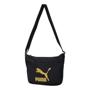 PUMA Originals Urban Mini Messenger Shoulder Bag 'Black Gold' 078817-01