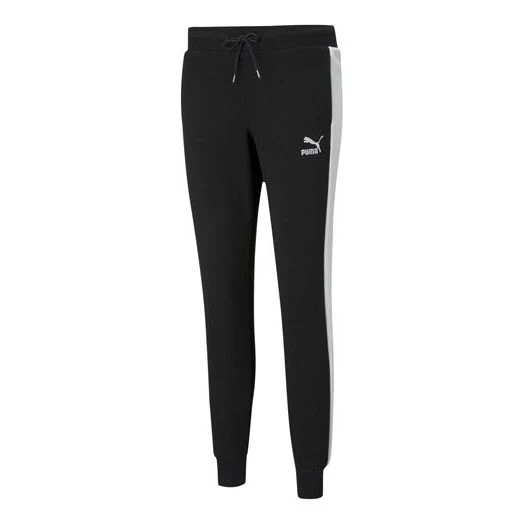 (WMNS) PUMA Iconic T7 Embroidery Logo Sweatpants Black 531415-01