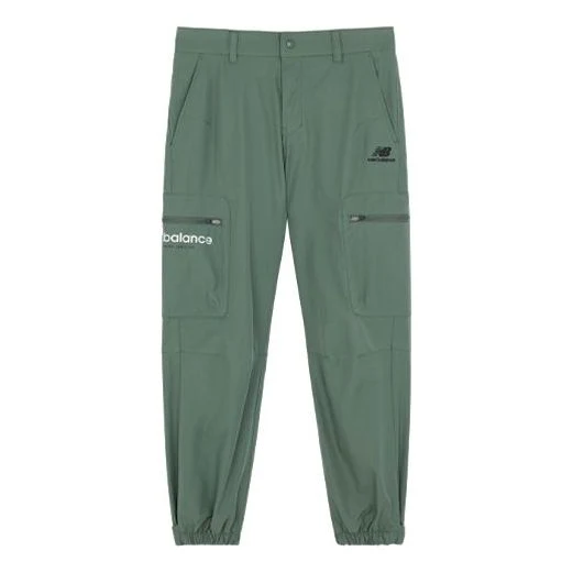 New Balance Logo Loose Long Pants Asia Sizing 'Green' 5TB42161-KH