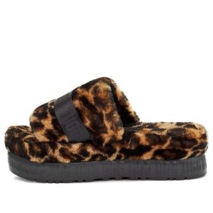 (WMNS) UGG Fluffita Panther Print Slide 'Brown' 1122556-BTC