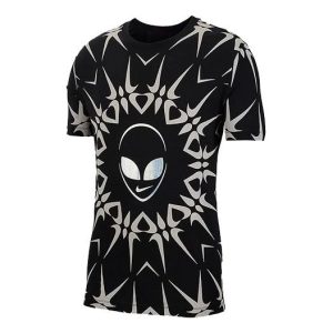 Nike Alien Printing Sports Round Neck Short Sleeve Black CT7051-010