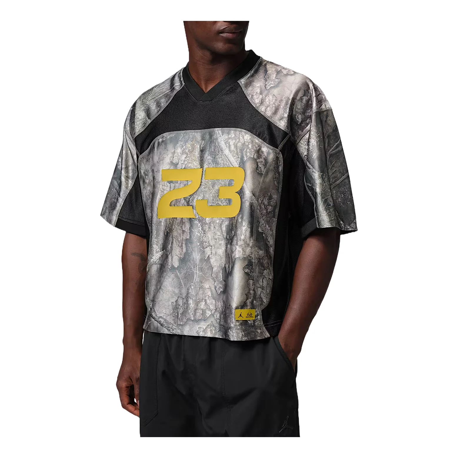 Jordan Brooklyn Realtree Jersey 'White Black Bright Citron' IM9869-100