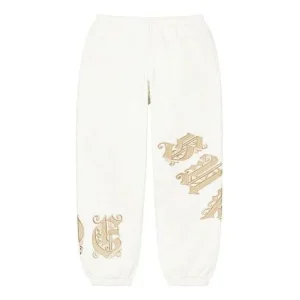 Supreme Old English Wrap Sweatpants 'White Gold' SUP-SS21-822