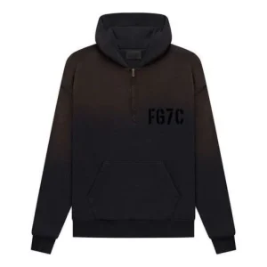 Fear of God L/S Half Zip Hoodie 'Vintage Black' FG50-021FLC-010