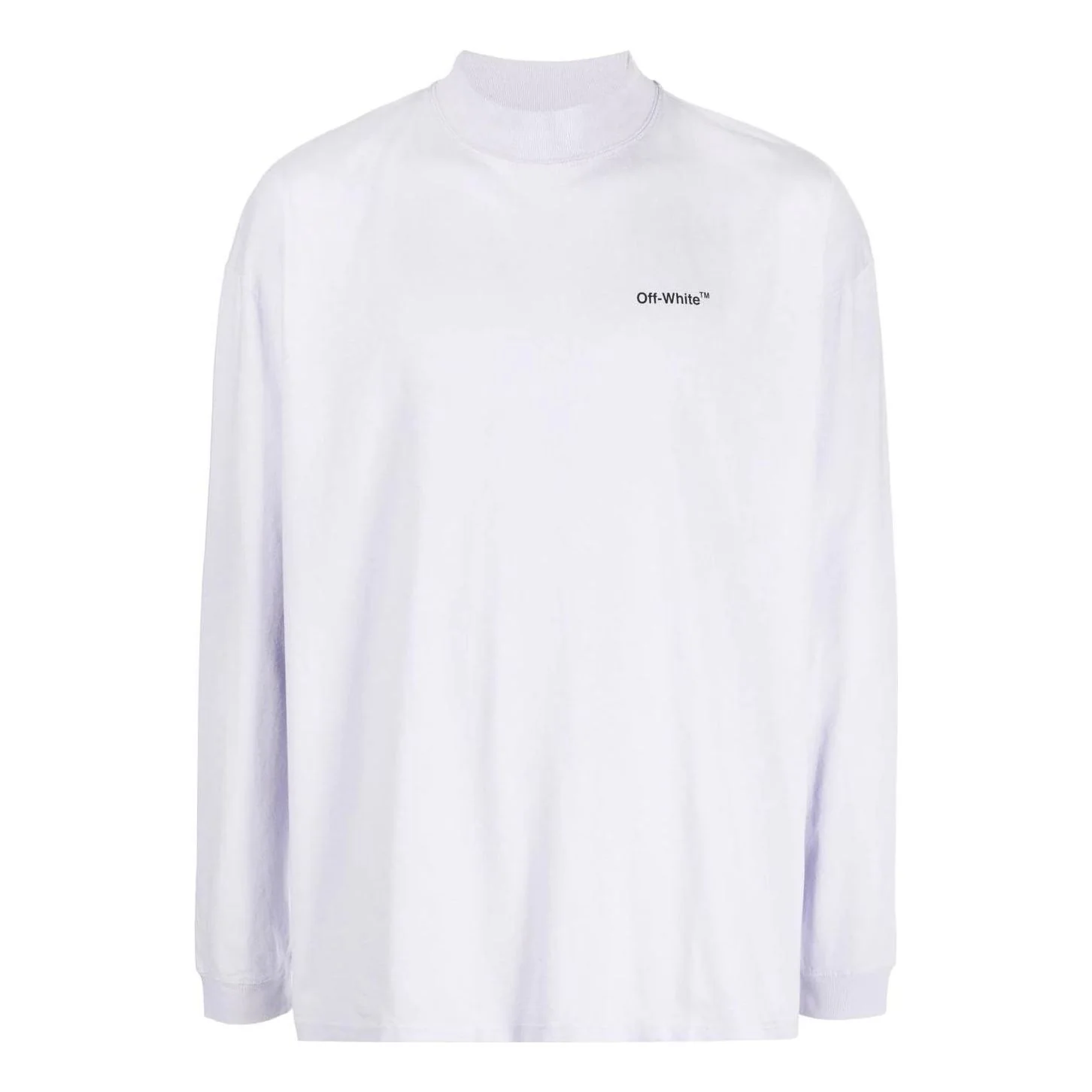 Men's Off-White FW22 Solid Color Arrow Pattern Logo Printing Round Neck White OMAB032F22JER0013610