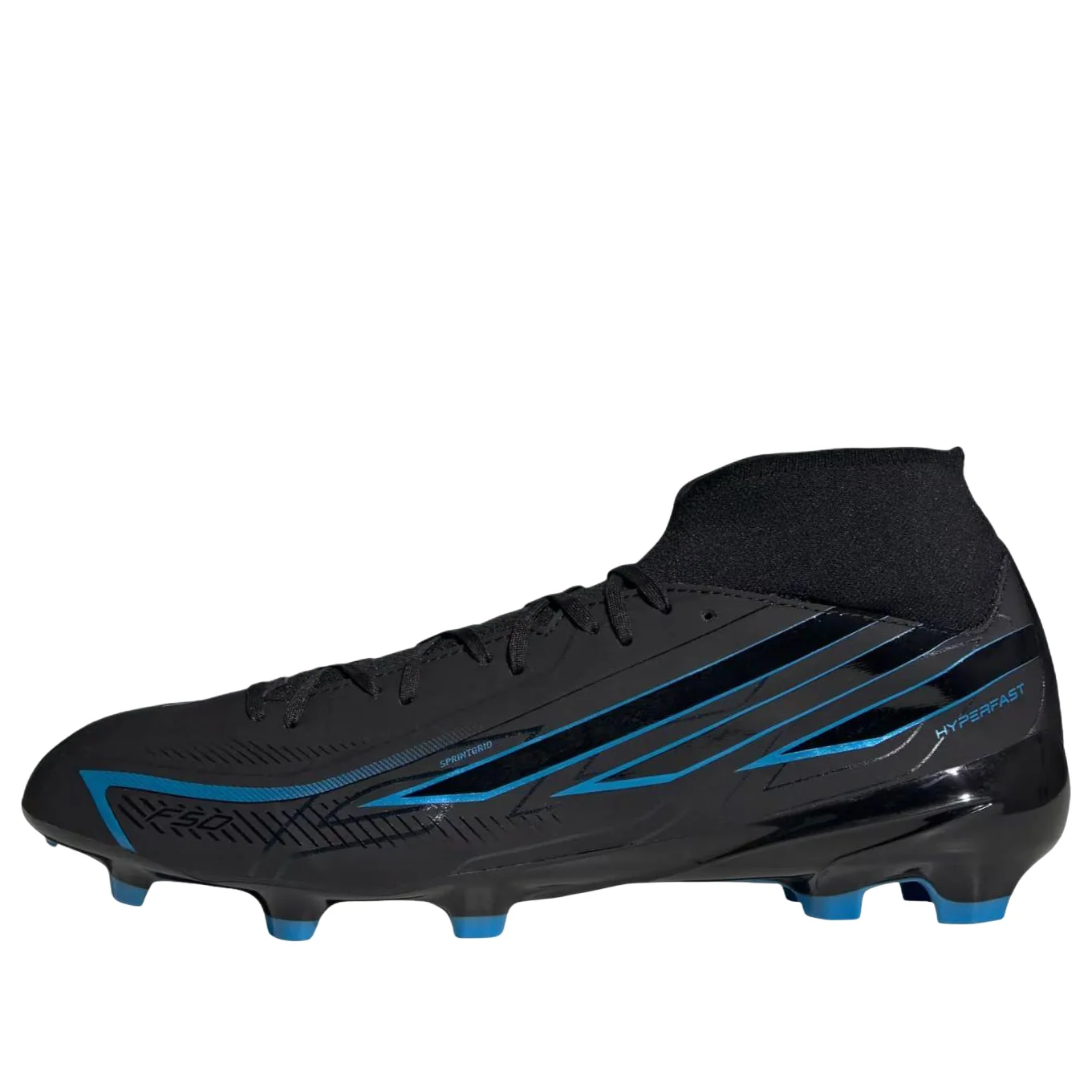 adidas F50 Hyperfast League Mid FG 'Black Lucid Ray Blue' KJ3421