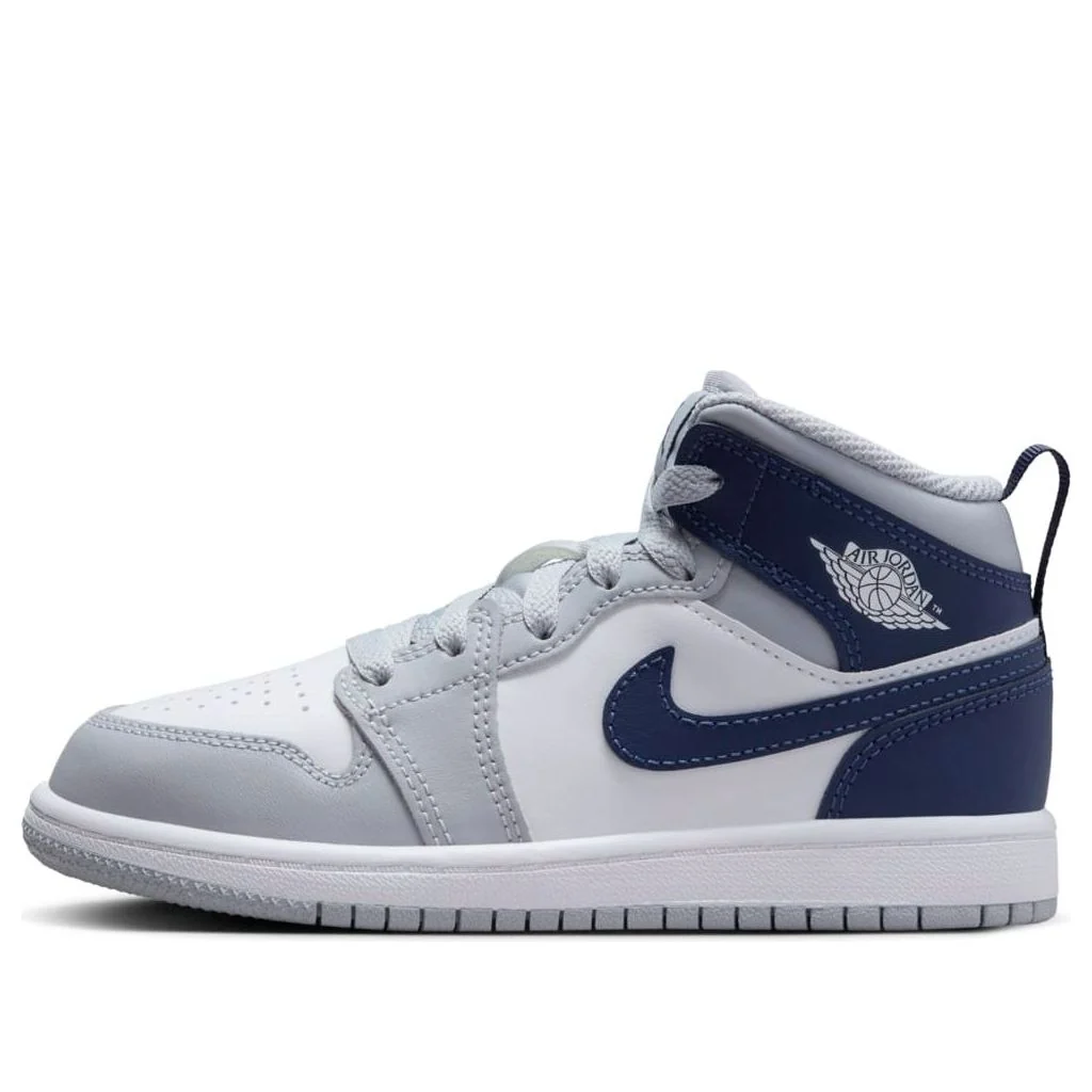(PS) Air Jordan 1 Mid 'Wolf Grey Midnight Navy' DQ8424-104