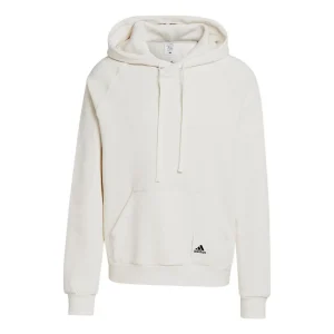 adidas Lounge Fleece Hoodie 'Chalk White' IA9343