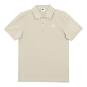 Nike Sportswear Casual Sports lapel Short Sleeve Polo Shirt Yellow CJ4457-206