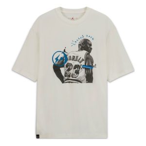 Air Jordan x Travis Scott x Fragment Design T-Shirt Asia Sizing 'White Blue' DJ0620-133