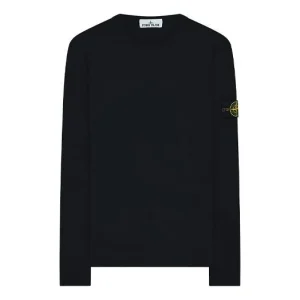 STONE ISLAND Garment Dyed Crew Lightweight Sweatshirt 'Black' 731564450-V0020