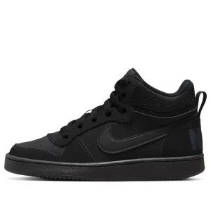 (GS) Nike Court Borough Mid 'Triple Black' 839977-001