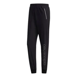 adidas neo Breathable Casual Sports Pants Black FI6599