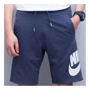 Nike Large Logo Printing Breathable Drawstring Sports Shorts Blue AT5268-471