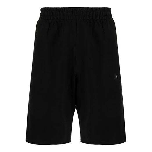 Off-White SS22 Wave Diag Printing Sports Shorts Ordinary Version Black OMCI006S22FLE0151001